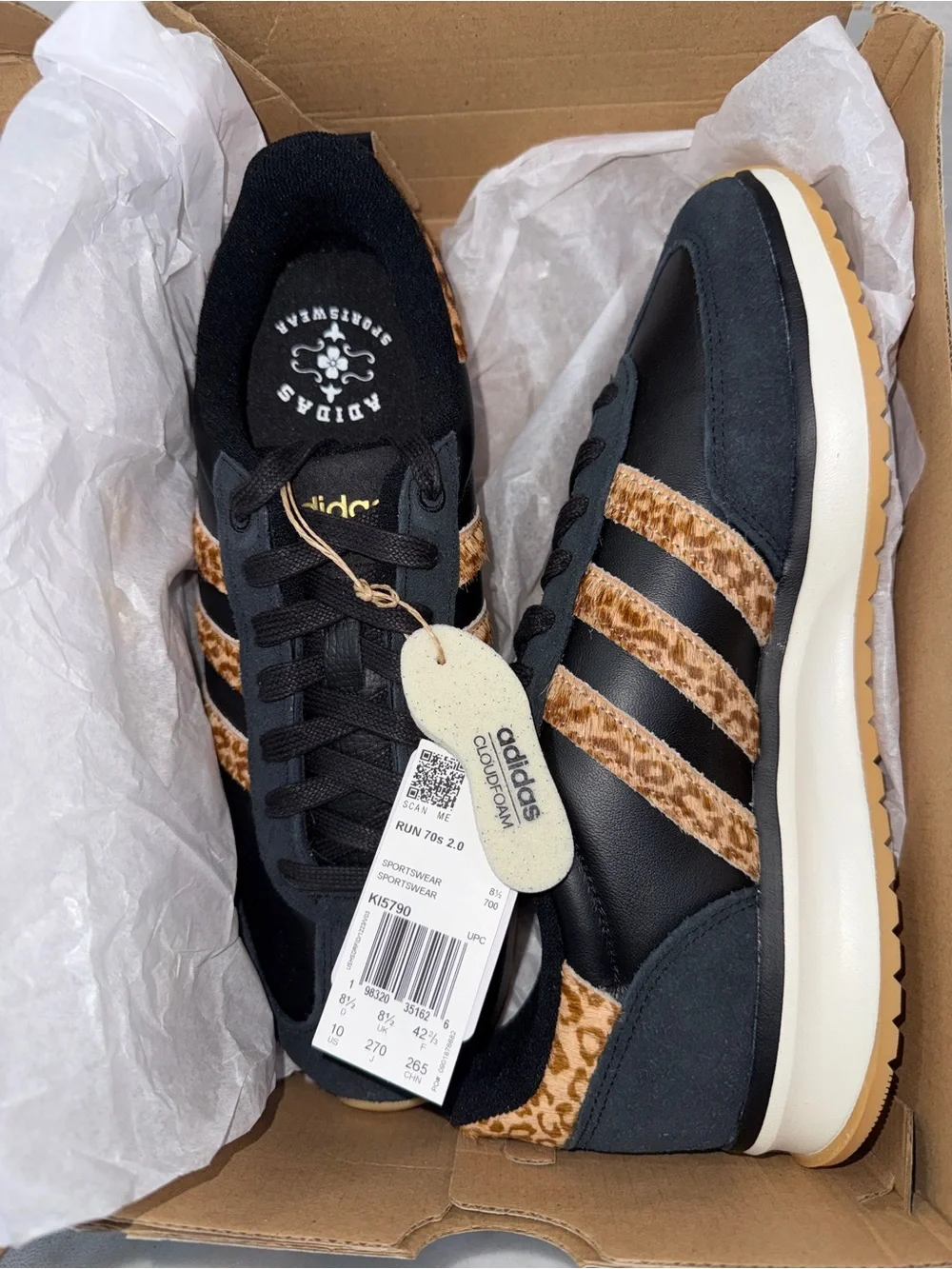New Adidas Run 70s 2.0 Leopard Sneakers Wmns 10/Mens 8.5 KI5790